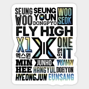 X1 Font Collage Sticker